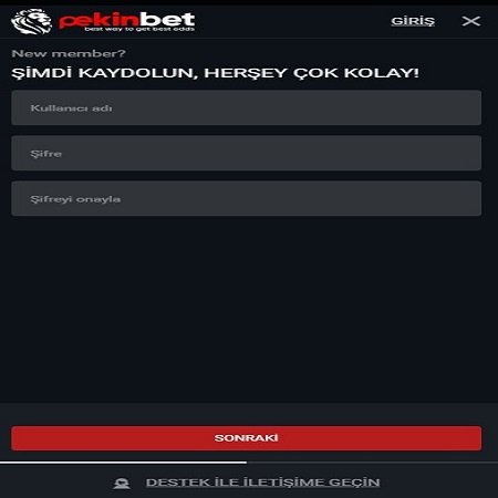 Pekinbet Kayıt Ol Resmi